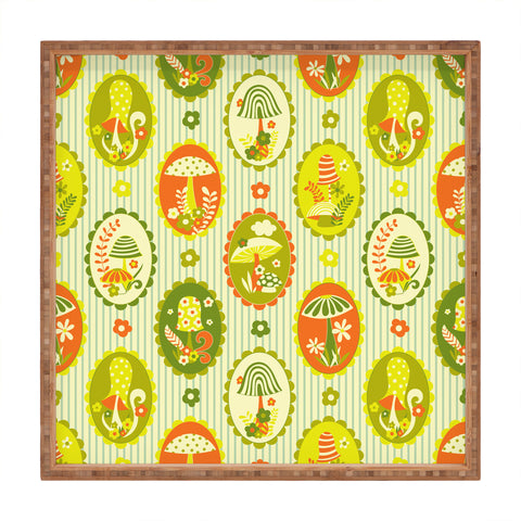 Jenean Morrison Mushroom Family Portraits II Square Tray