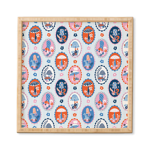 Jenean Morrison Mushroom Family Portraits III Framed Wall Art