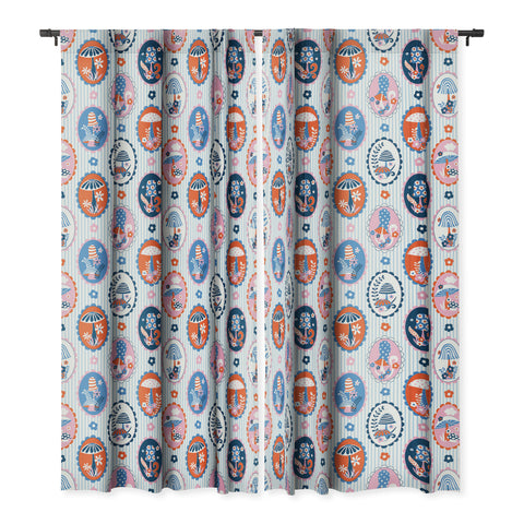 Jenean Morrison Mushroom Family Portraits III Blackout Window Curtain
