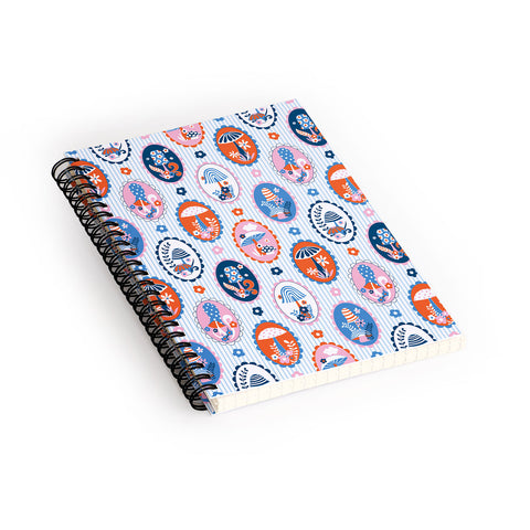 Jenean Morrison Mushroom Family Portraits III Spiral Notebook