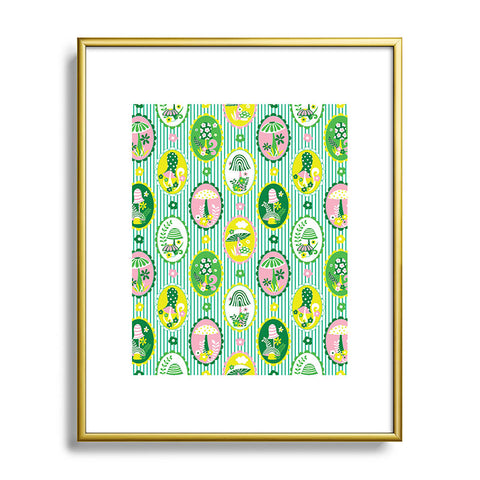 Jenean Morrison Mushroom Family Portraits Metal Framed Art Print