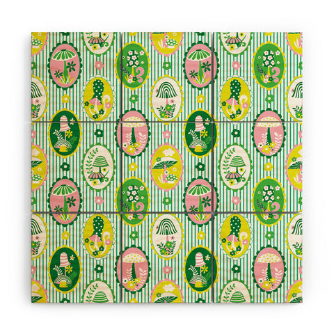 Jenean Morrison Mushroom Family Portraits Wood Wall Mural