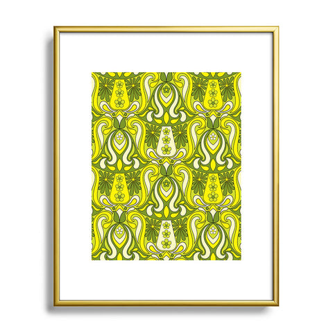 Jenean Morrison Mushroom Lamp Lemon Lime Metal Framed Art Print