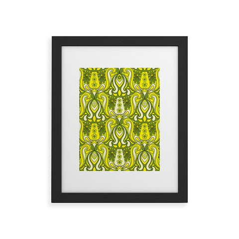 Jenean Morrison Mushroom Lamp Lemon Lime Framed Art Print