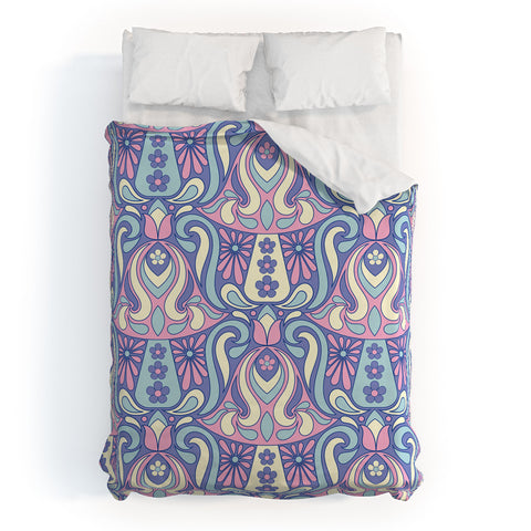 Jenean Morrison Mushroom Lamp Lilac Duvet Cover