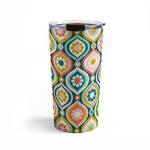 Jenean Morrison Ogee Floral Multicolor Travel Mug