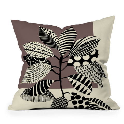 Jenean Morrison Patterned Plant 01 Throw Pillow