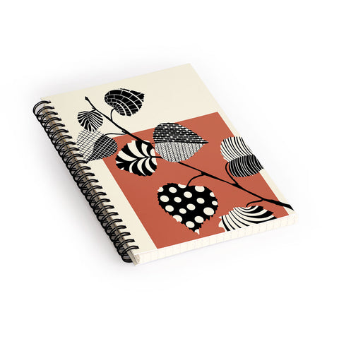Jenean Morrison Patterned Plant 06 Spiral Notebook