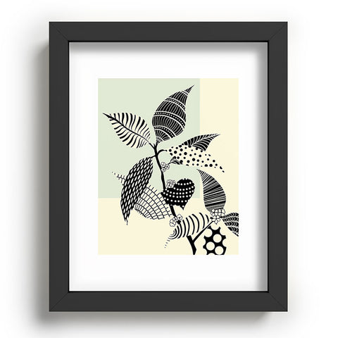 Jenean Morrison Patterned Plant 07 Recessed Framing Rectangle