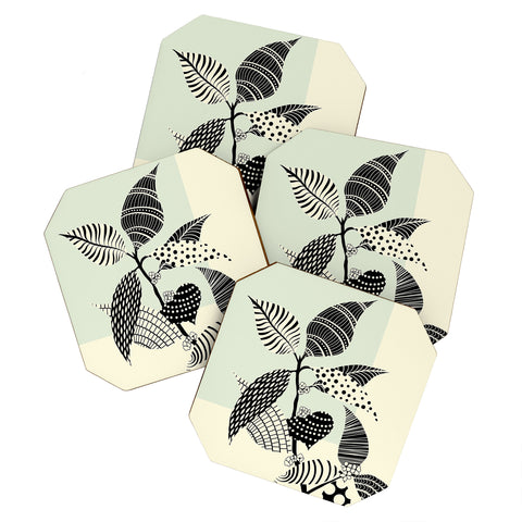 Jenean Morrison Patterned Plant 07 Coaster Set