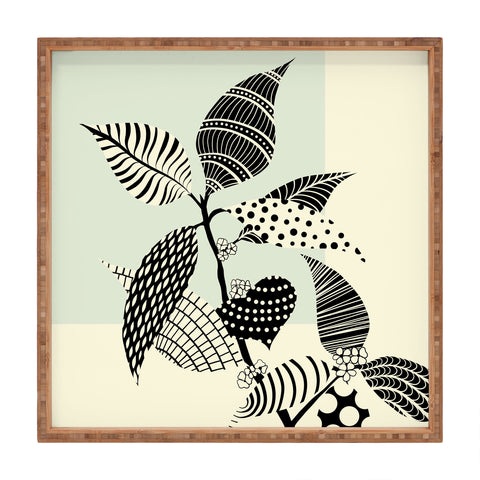 Jenean Morrison Patterned Plant 07 Square Tray