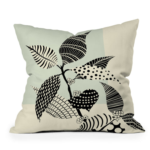 Jenean Morrison Patterned Plant 07 Outdoor Throw Pillow