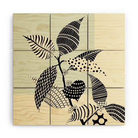 Jenean Morrison Patterned Plant 07 Wood Wall Mural