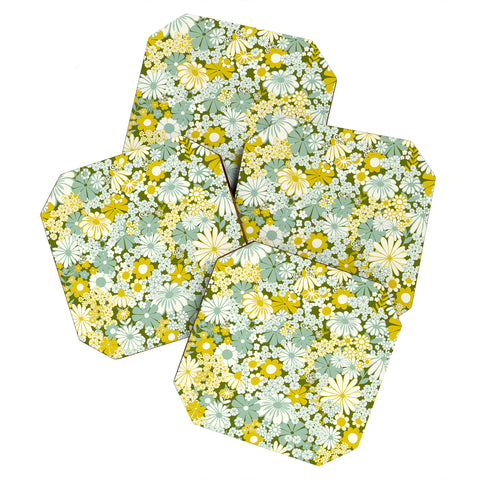 Jenean Morrison Peg in Faded Blue Coaster Set