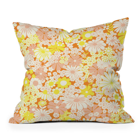 Jenean Morrison Peg In Persimmon Outdoor Throw Pillow