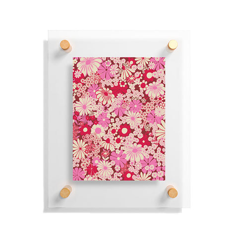 Jenean Morrison Peg in Red and Pink Floating Acrylic Print