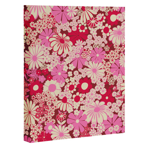 Jenean Morrison Peg in Red and Pink Art Canvas