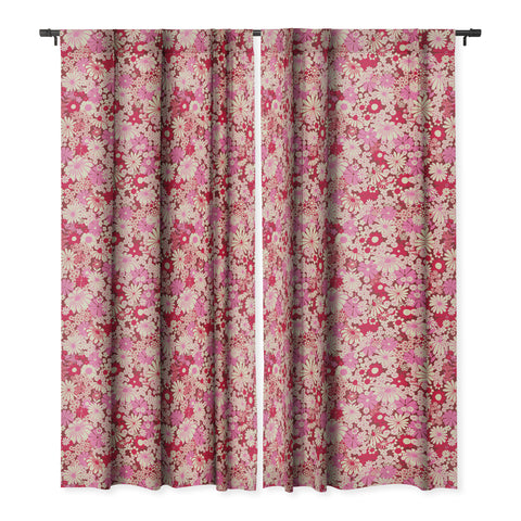 Jenean Morrison Peg in Red and Pink Blackout Window Curtain