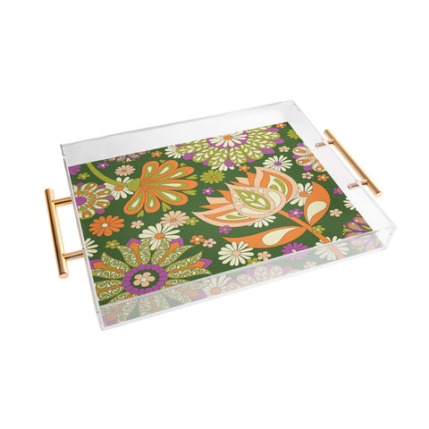 Jenean Morrison Perennial Garden Green Acrylic Tray