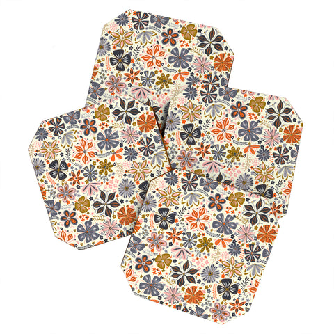 Jenean Morrison Petal Pop in Blue Coaster Set