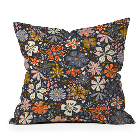 Jenean Morrison Petal Pop Multi Outdoor Throw Pillow