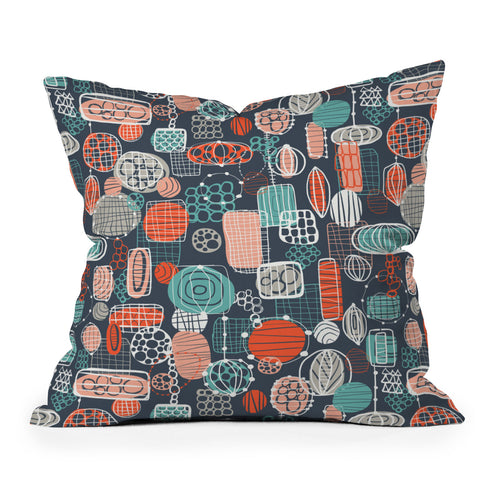Jenean Morrison Retro Future Outdoor Throw Pillow