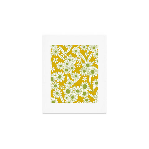 Jenean Morrison Simple Floral Green Yellow Art Print