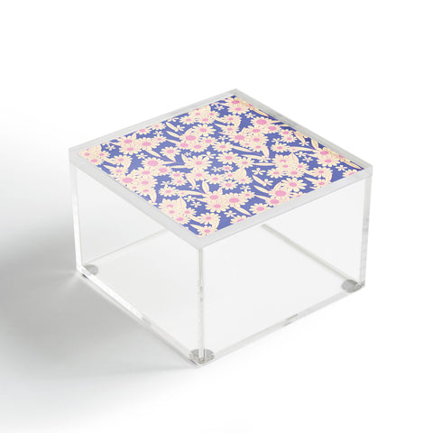Jenean Morrison Simple Floral Lilac Acrylic Box