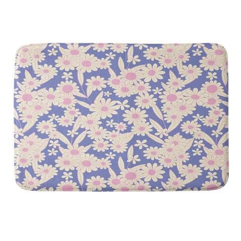 Jenean Morrison Simple Floral Lilac Memory Foam Bath Mat