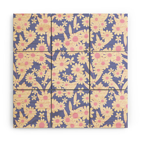 Jenean Morrison Simple Floral Lilac Wood Wall Mural