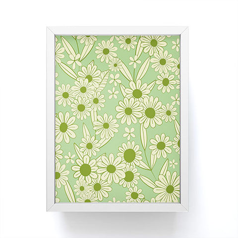Jenean Morrison Simple Floral Mint Framed Mini Art Print