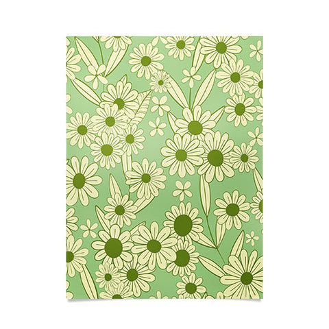 Jenean Morrison Simple Floral Mint Poster