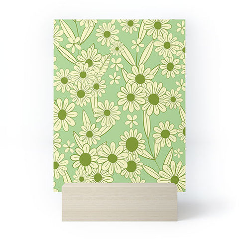 Jenean Morrison Simple Floral Mint Mini Art Print