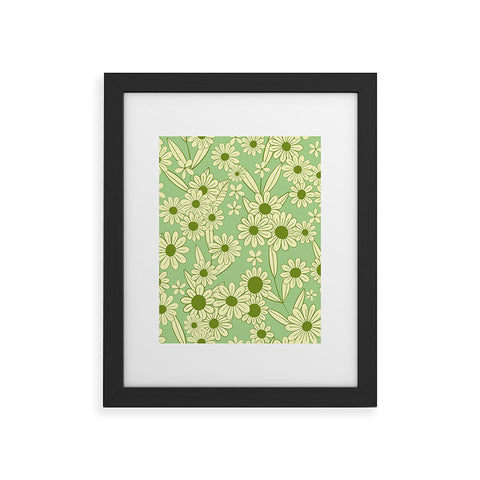 Jenean Morrison Simple Floral Mint Framed Art Print