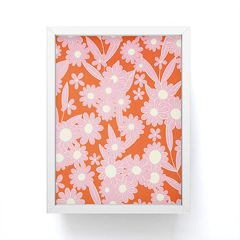 Jenean Morrison Simple Floral Pink Red Framed Mini Art Print