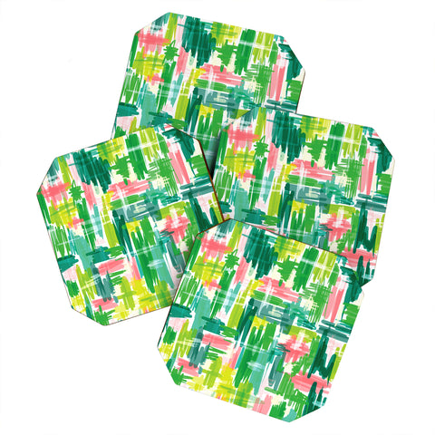 Jenean Morrison Tropical Abstract Coaster Set