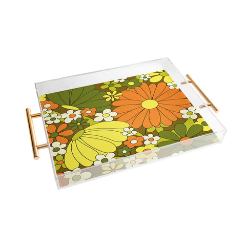 Jenean Morrison Vintage Pillowcase Green Acrylic Tray