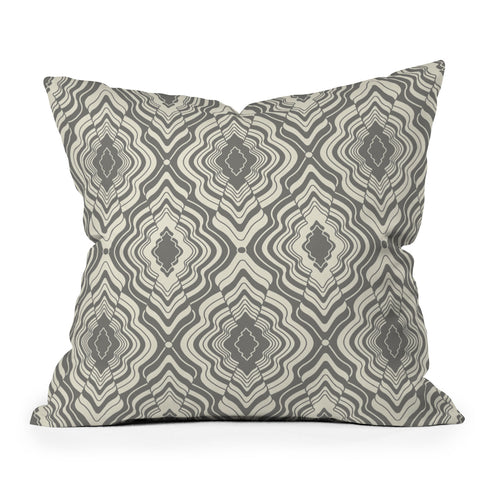 Jenean Morrison Wave of Emotions Gray Outdoor Throw Pillow