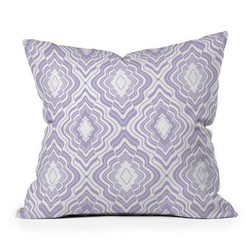 Jenean Morrison Wave of Emotions Lilac Outdoor Throw Pillow