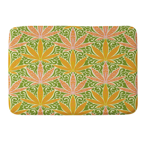 Jenean Morrison Weed Garden 10 Memory Foam Bath Mat