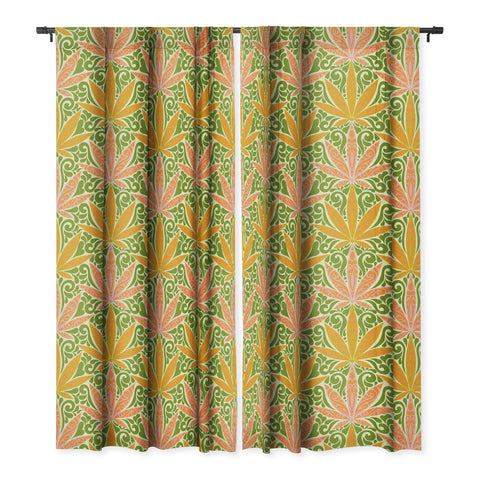 Jenean Morrison Weed Garden 10 Blackout Window Curtain