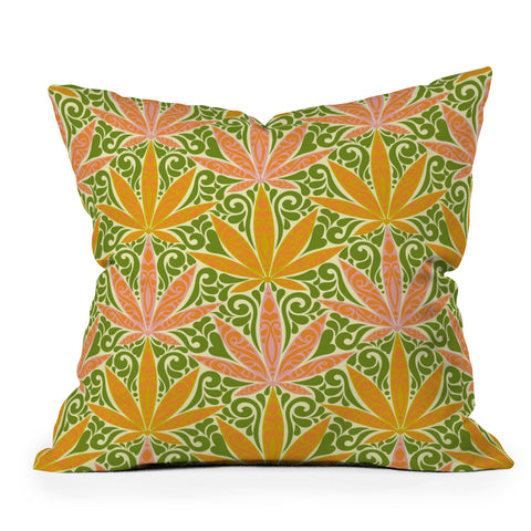 Jenean Morrison Weed Garden 10 Outdoor Throw Pillow
