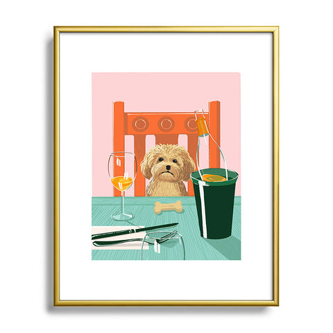 Jenn X Studio Brunch with Bailey Metal Framed Art Print