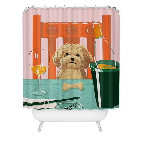 Jenn X Studio Brunch with Bailey Shower Curtain