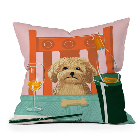 Jenn X Studio Brunch with Bailey Throw Pillow