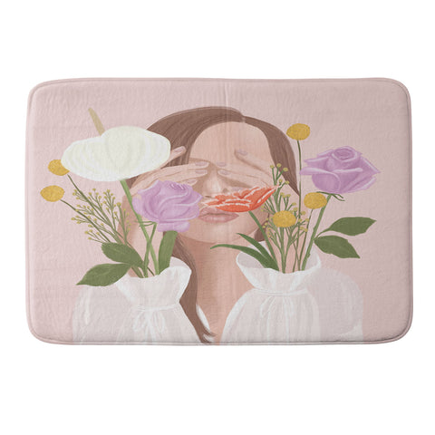 Jenn X Studio Full Bloom I Memory Foam Bath Mat