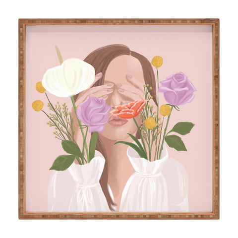 Jenn X Studio Full Bloom I Square Tray