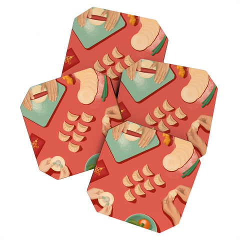 Jenn X Studio Home for Lunar New Year Coaster Set