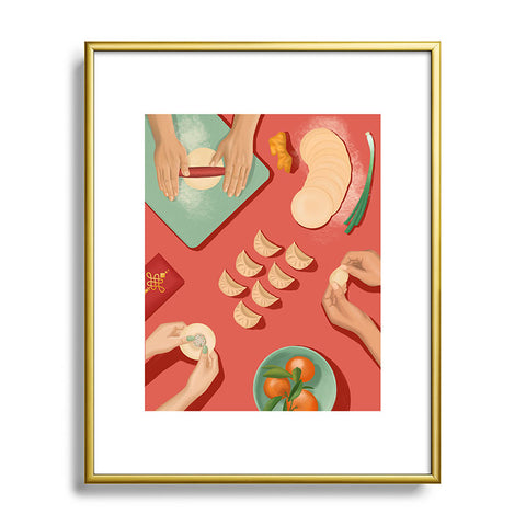 Jenn X Studio Home for Lunar New Year Metal Framed Art Print