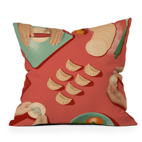 Jenn X Studio Home for Lunar New Year Outdoor Throw Pillow